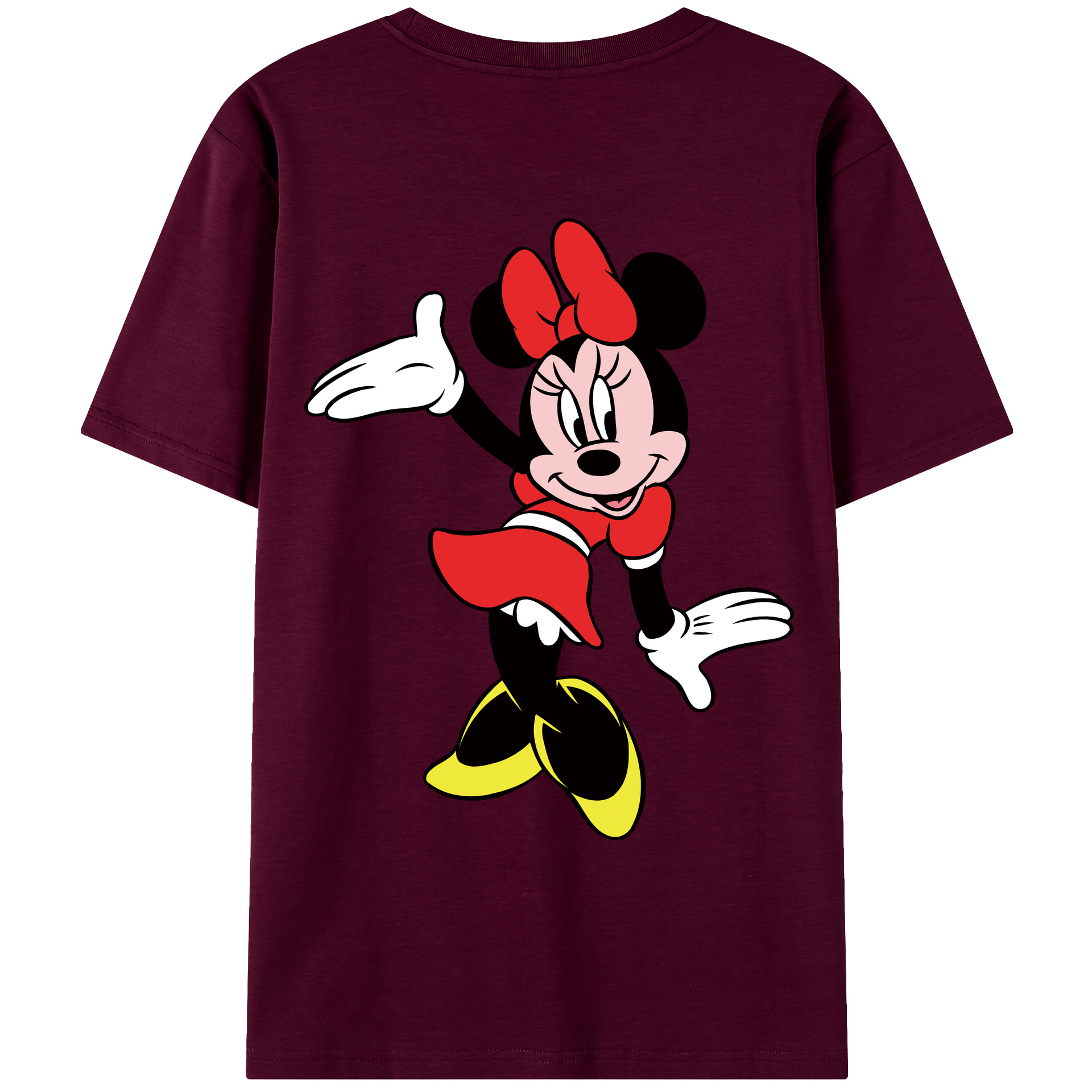 ミッキーマウス Mickey Mouse レディース半袖Tシャツ(バックプリント)